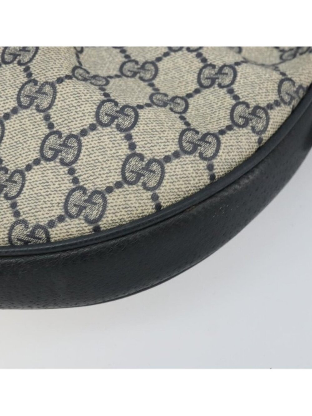 Authentic GUCCI GG Supreme Shoulder Bag PVC Navy Gold 41 02 058 - Picture 9 of 16